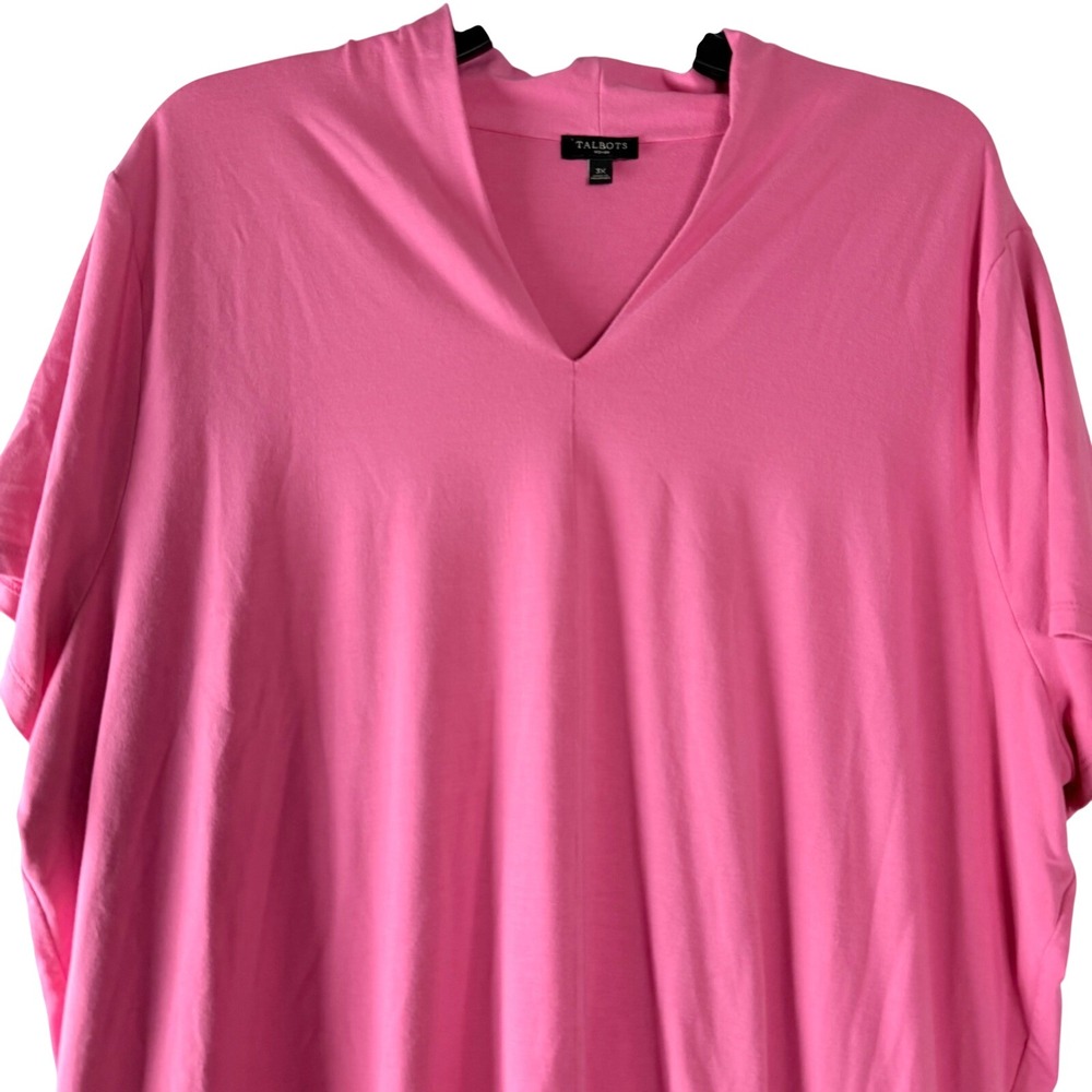 Talbots Pink V-Neck Short Sleeve Tee